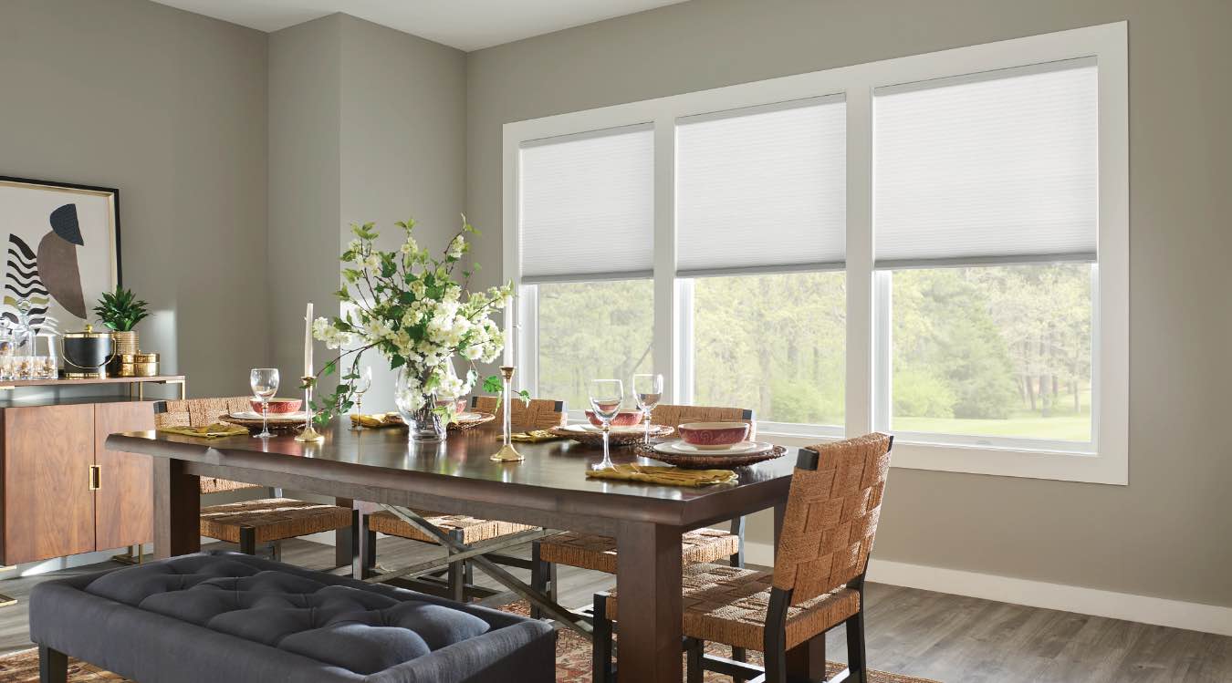 Cell shades in Riverside kitchen