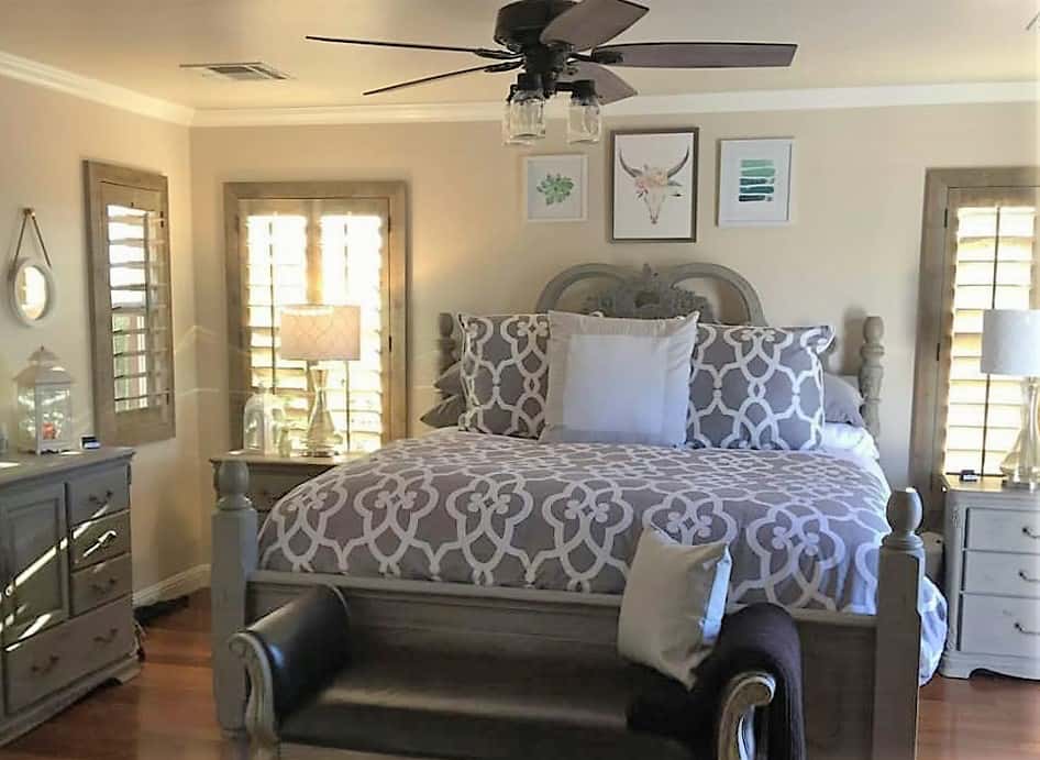 Reclaimed wood bedroom