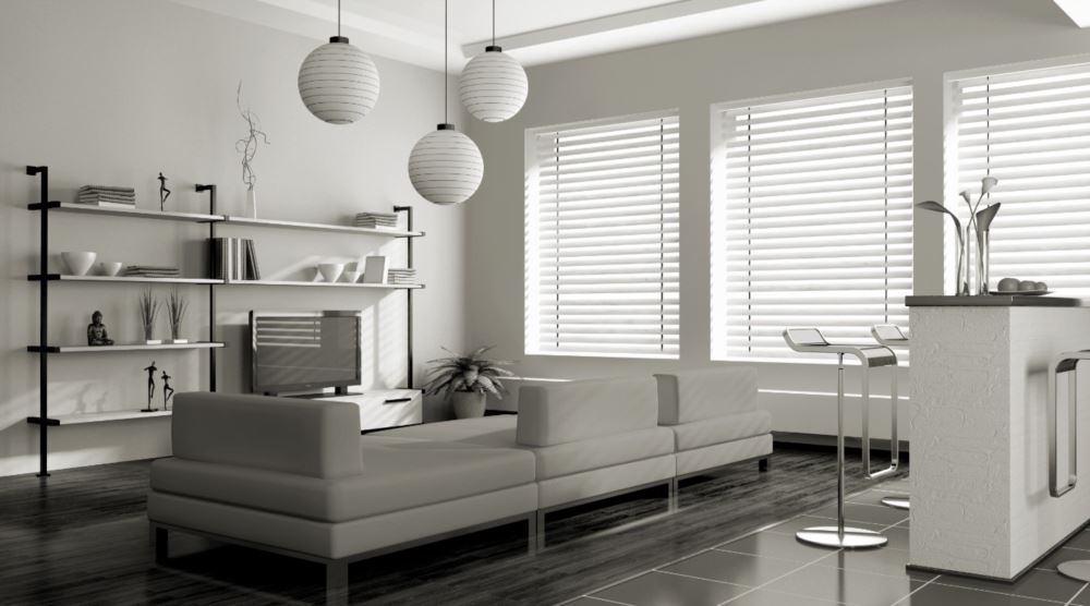 white blinds in Riverside
