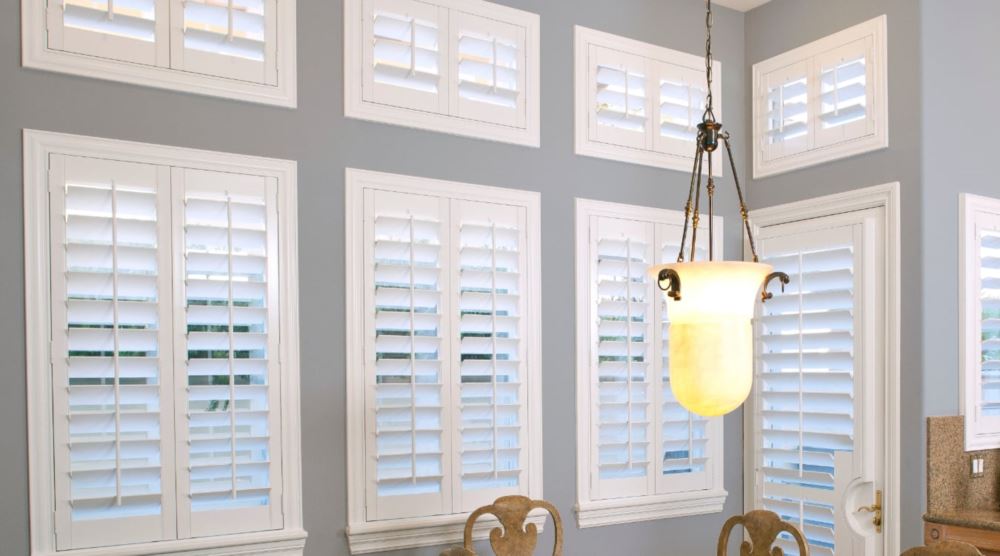 Casement Window Treatments Casement windows with planation shutters