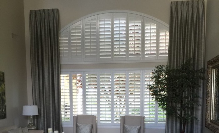 Riverside drapes and shutters.