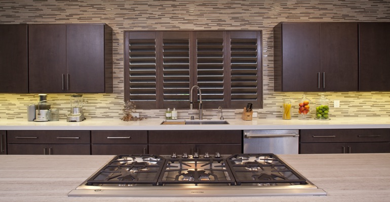 Riverside wood shutter kitchen