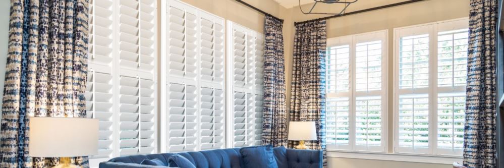 Plantation shutters in Lake Elsinore living room