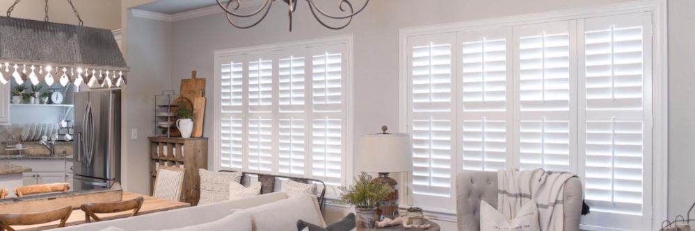 Plantation shutters in San Dimas kitchen