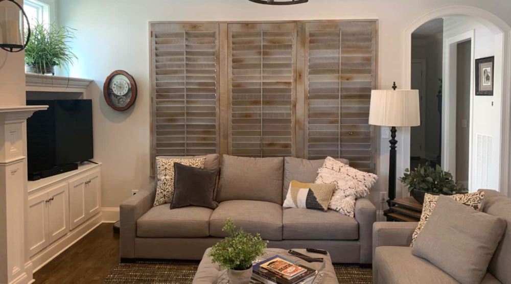 Reclaimed wood shutters in Riverside