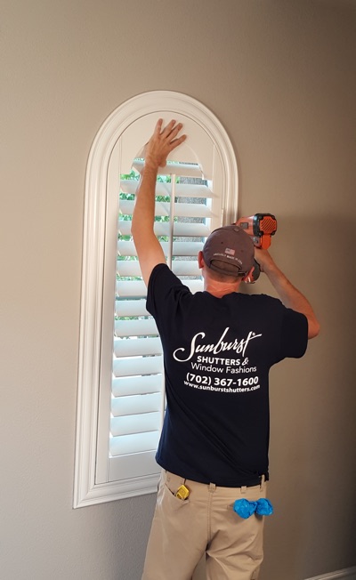 Shutter install in Riverside bedroom