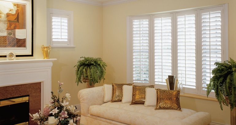 Riverside living room shutters