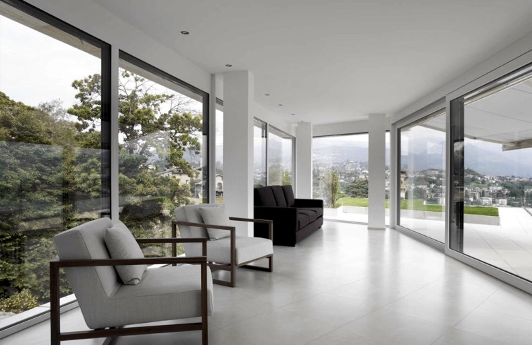 Window Film For A Contemporary Room In Riverside Contemporary room with window film